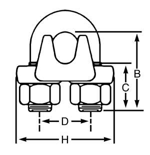 1 wire rope clips measurements