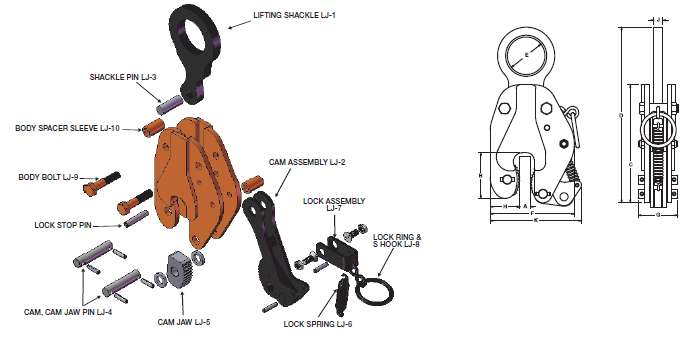 Vertical Lifting Locking - Model JP