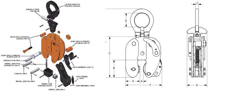 Vertical Lifting Locking - Model JP